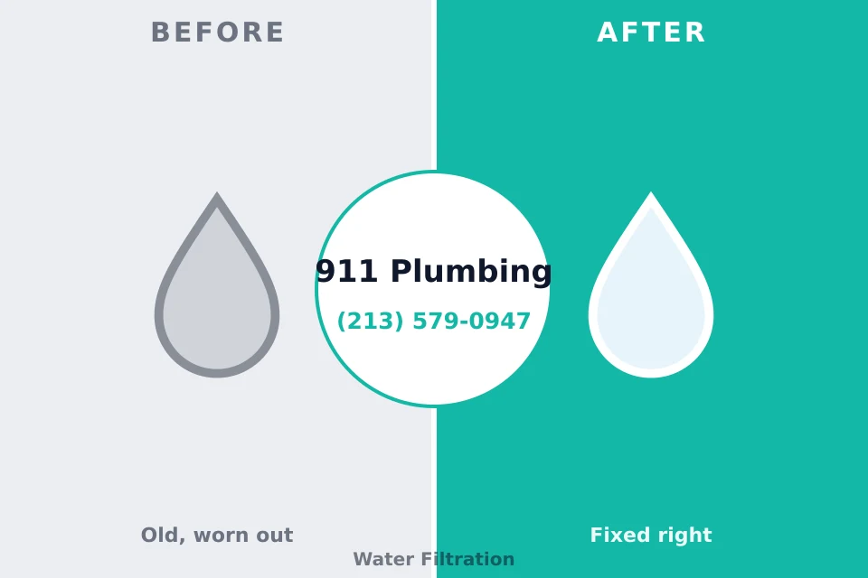 Before and after: plumbing company Dumont, NJ
